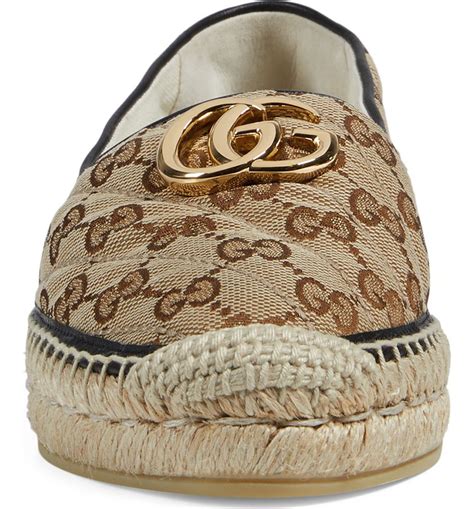 Gucci pilar espadrille flat